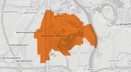 Mietspiegelkarte Bobenheim Roxheim